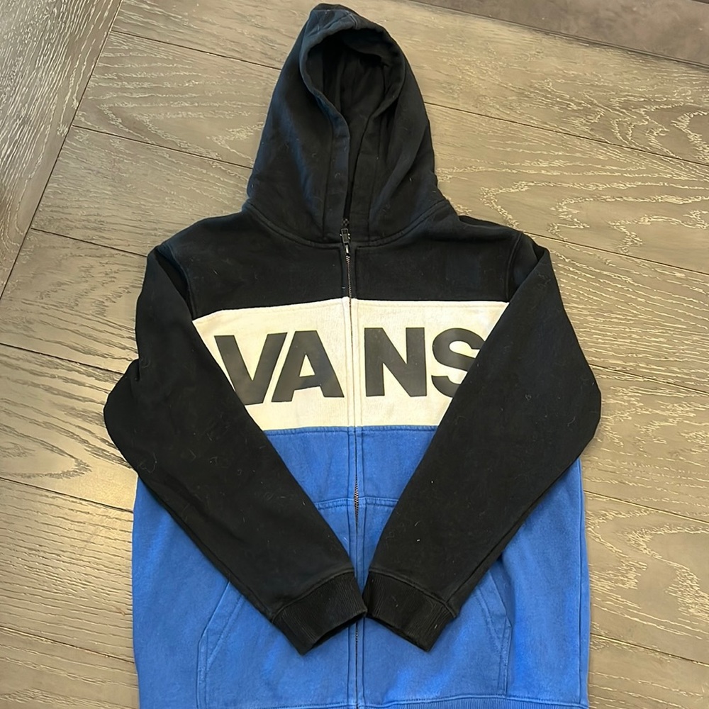 Boys zip up Vans sweatshirt